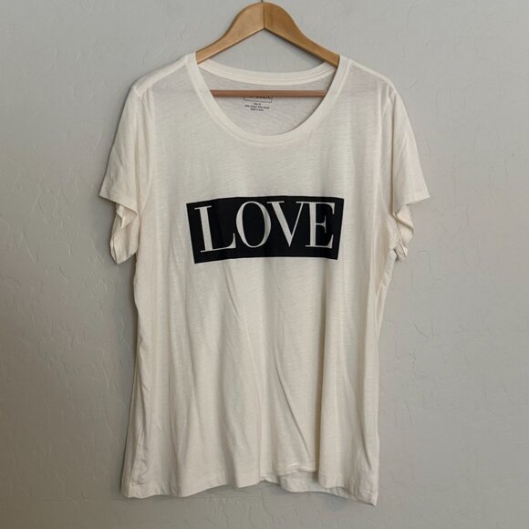 NWOT For the Republic LOVE Graphic Tee Plus Size 2X Women's - Picture 1 of 3